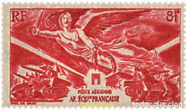 Sellos: 679254 HINGED AFRICA ECUATORIAL FRANCESA 1946 ANIVERSARIO DE LA VICTORIA