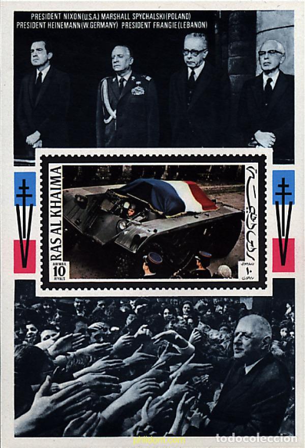 Sellos: 39077 MNH RAS AL KHAIMA 1972 CHARLES DE GAULLE