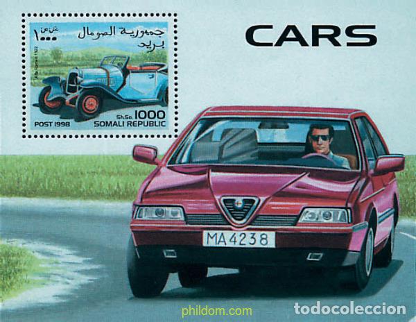 Sellos: 205082 MNH SOMALIA. Rep&uacute;blica 1998 AUTOMOVILES ANTIGUOS