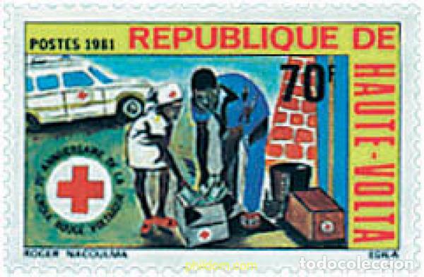 Sellos: 45913 MNH ALTO VOLTA 1981 20 ANIVERSARIO DE LA CRUZ ROJA