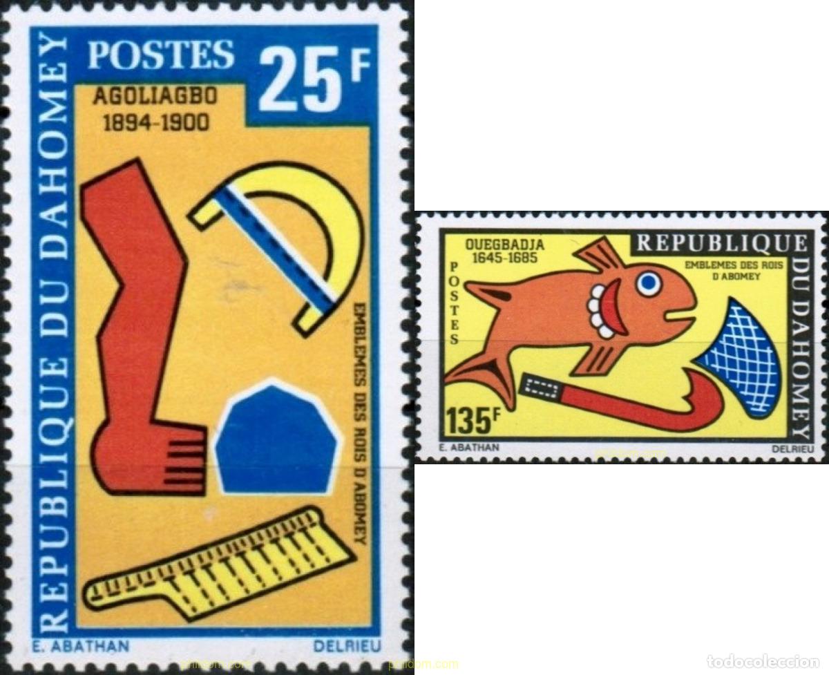 Sellos: 39230 MNH DAHOMEY 1972 EMBLEMAS DE REYES DE ABOMEY