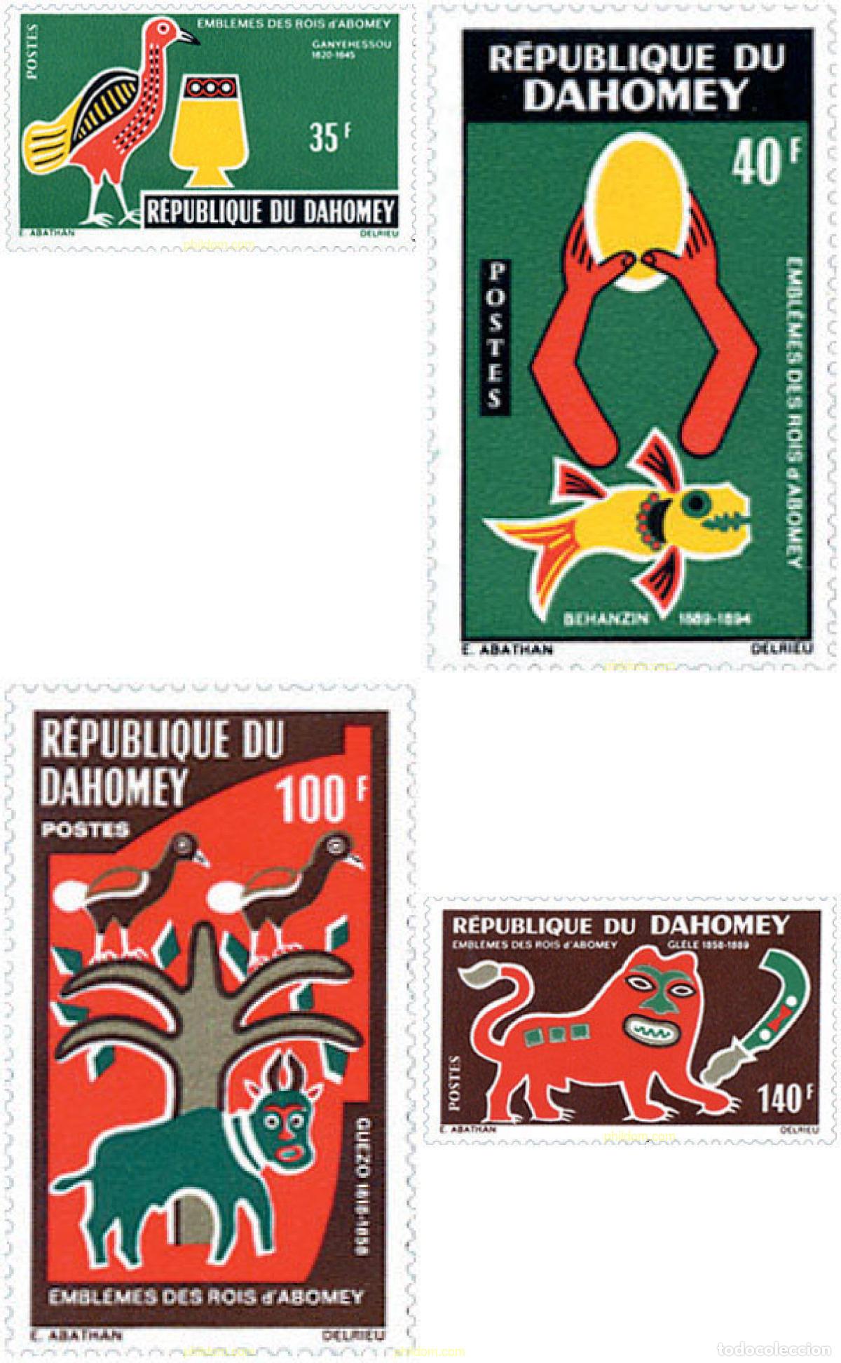 Sellos: 39228 MNH DAHOMEY 1971 EMBLEMAS DE REYES DE ABOMEY