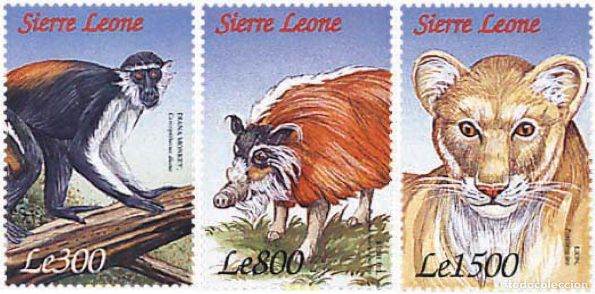 Sellos: 67716 MNH SIERRA LEONA 1999 FAUNA SALVAJE