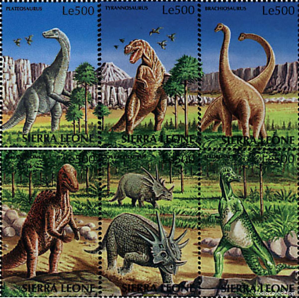 Sellos: 362286 MNH SIERRA LEONA 1998 FAUNA PREHISTORICA
