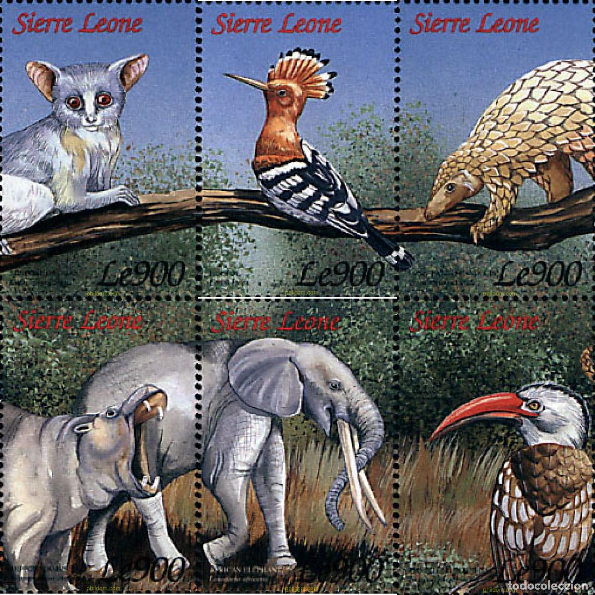 Sellos: 362305 MNH SIERRA LEONA 1999 FAUNA SALVAJE
