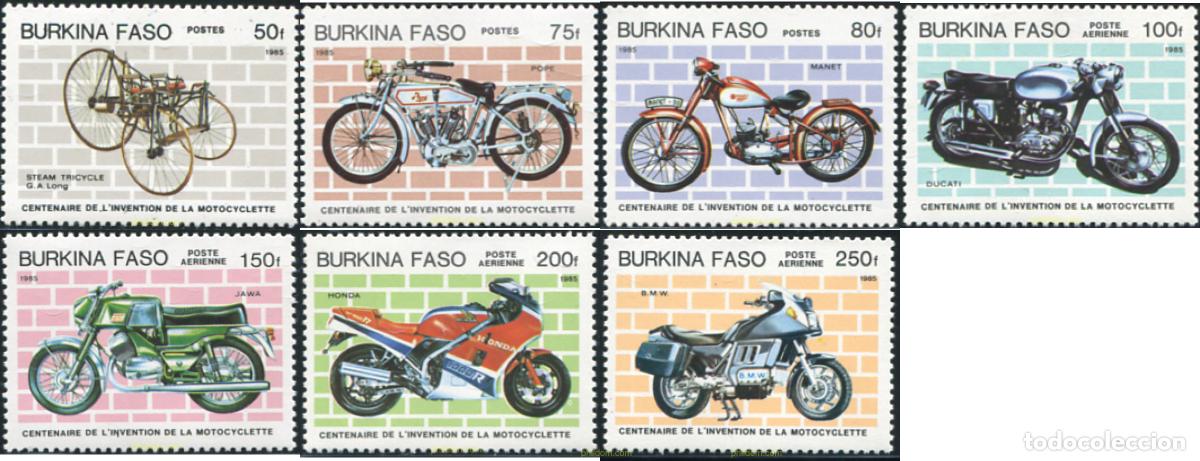 Sellos: 42935 MNH BURKINA FASO 1985 CENTENARIO DE LA MOTOCICLETA