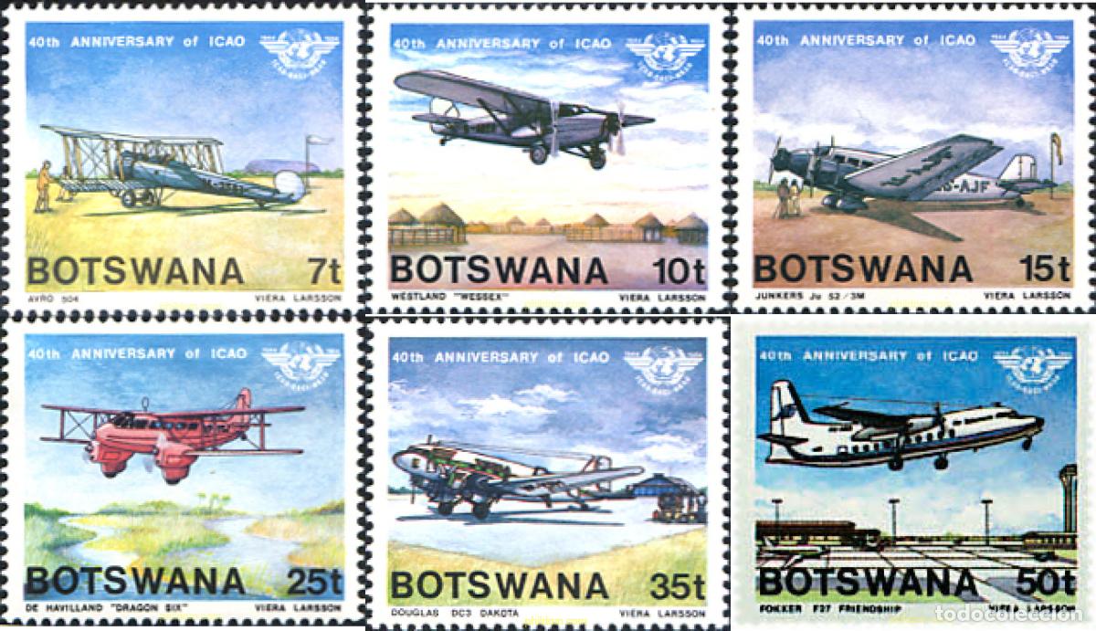 Timbres: 39492 MNH BOTSWANA 1984 40 ANIVERSARIO DE LA O.A.C.I.