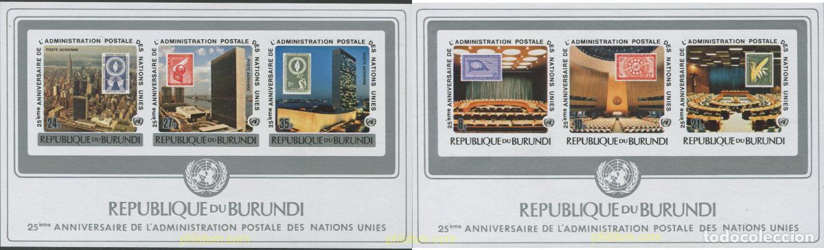 Timbres: 19200 MNH BURUNDI 1977 25 ANIVERSARIO DE LA ADMINISTRACION POSTAL DE LA ONU