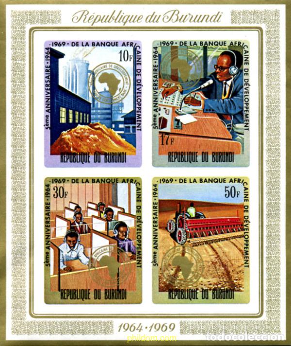Timbres: 19202 MNH BURUNDI 1969 5 ANIVERSARIO DE LA BANCA AFRICANA DE DESARROLLO