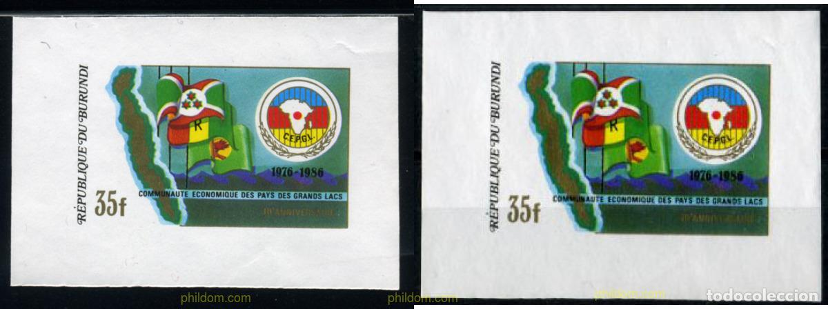 Sellos: 202730 MNH BURUNDI 1987 10 ANIVERSARIO DE LA CEPGL