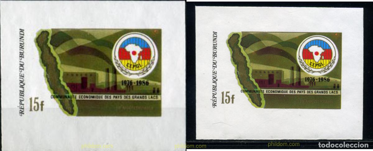 Sellos: 202731 MNH BURUNDI 1987 10 ANIVERSARIO DE LA CEPGL
