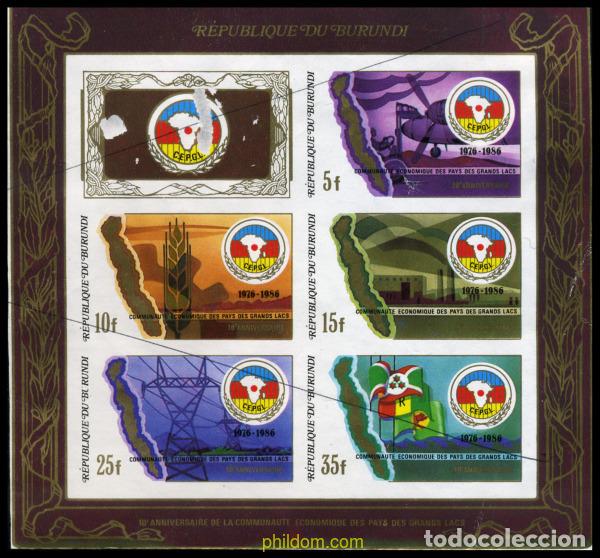 Sellos: 202719 MNH BURUNDI 1987 10 ANIVERSARIO DE LA CEPGL
