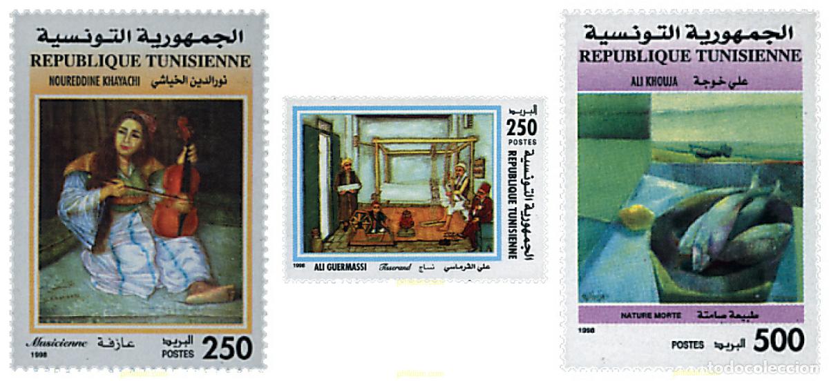 Sellos: 39525 MNH TUNEZ 1998 HOMENAJE A LOS GRANDES ARTISTAS-PINTORES DE TUNEZ