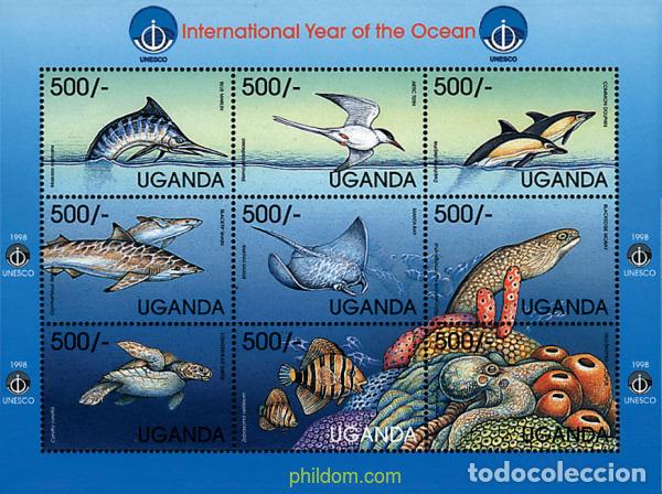 Sellos: 226797 MNH UGANDA 1998 A&Ntilde;O INTERNACIONAL DE LOS OCEANOS