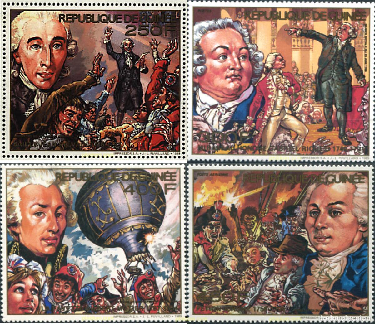 Sellos: 39708 MNH GUINEA 1989 200 ANIVERSARIO DE LA REVOLUCION FRANCESA