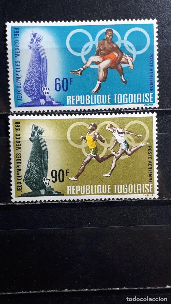 Sellos: TOGO. A&Ntilde;O 1968. **. YVERT A&eacute;reo 86/7
