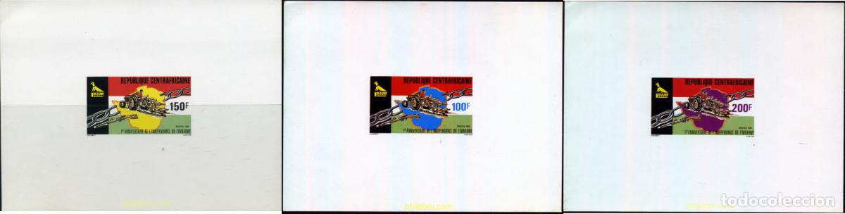Sellos: 195218 MNH CENTROAFRICANA 1981 1 ANIVERSARIO DE LA INDEPENDENCIA DE ZIMBABWE