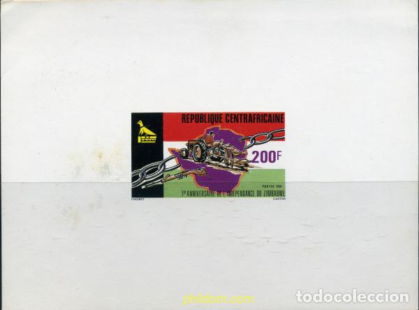 Sellos: 207537 MNH CENTROAFRICANA 1981 1 ANIVERSARIO DE LA INDEPENDENCIA DE ZIMBABWE