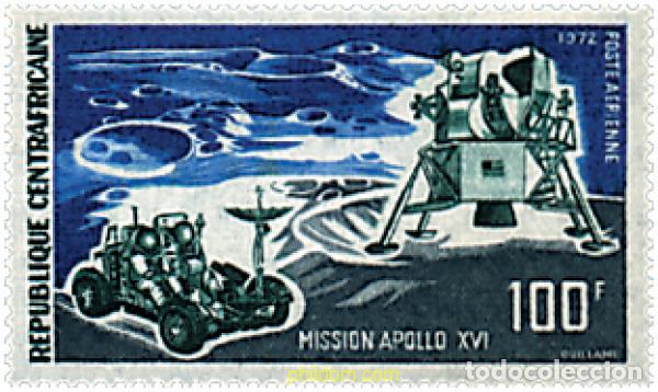 Sellos: 50775 MNH CENTROAFRICANA 1972 MISION APOLO XVI