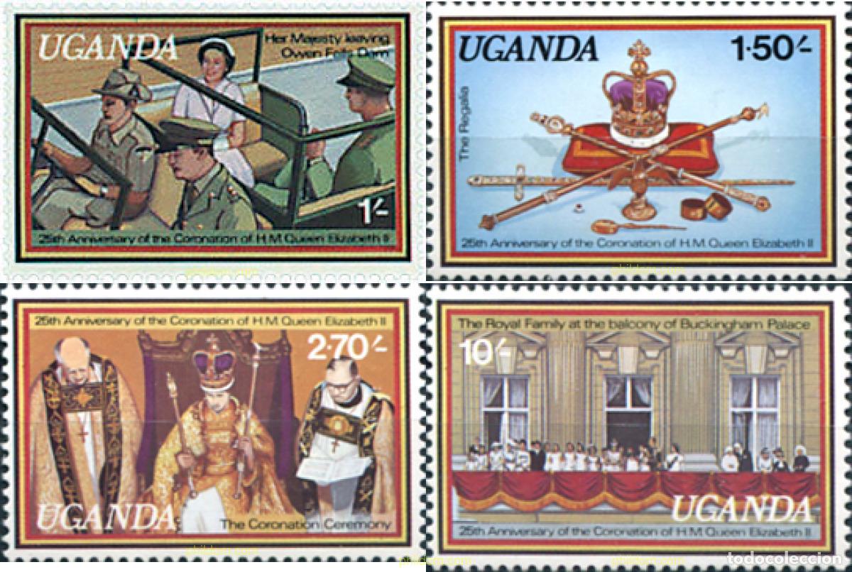 Sellos: 45271 MNH UGANDA 1979 25 ANIVERSARIO DE LA CORONACION DE ISABEL II