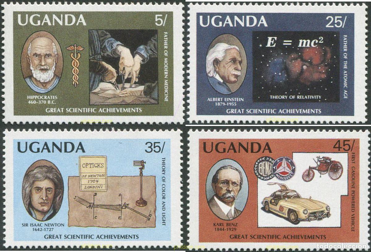 Sellos: 42658 MNH UGANDA 1987 PIONEROS DE LA CIENCIA