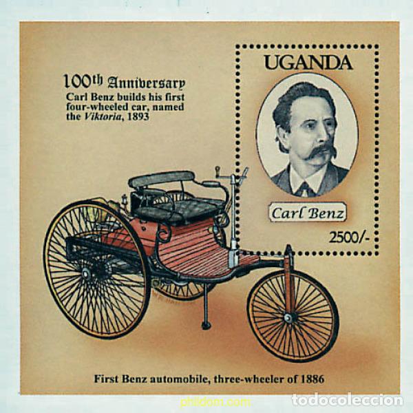 Sellos: 296835 MNH UGANDA 1994 CENTENARIOS AUTOMOVILISTICOS