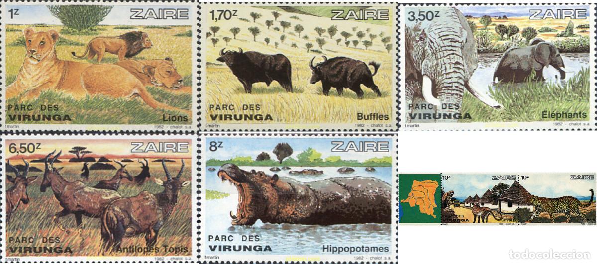 Sellos: 667701 MNH ZAIRE 1982 PARQUE NACIONAL DE VIRUNGA