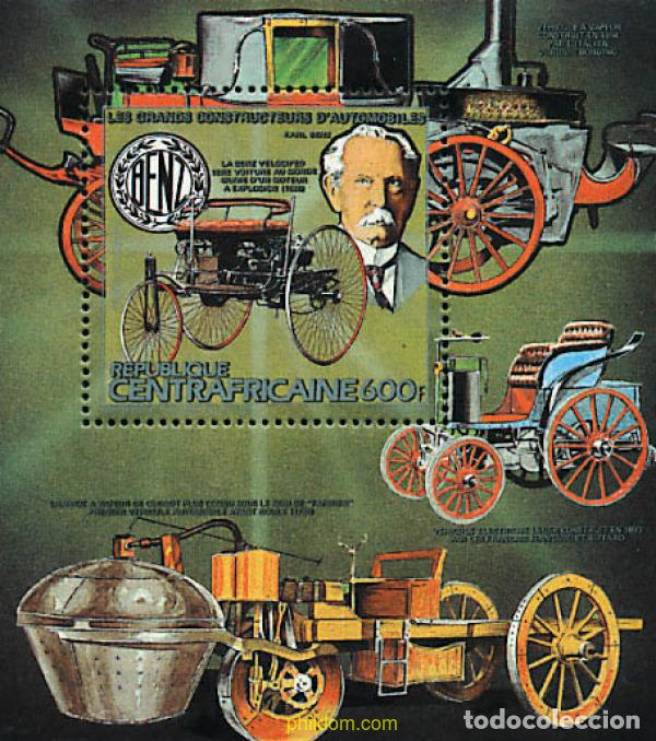 Sellos: 46245 MNH CENTROAFRICANA 1983 GRANDES CONSTRUCTORES DE AUTOMOVILES