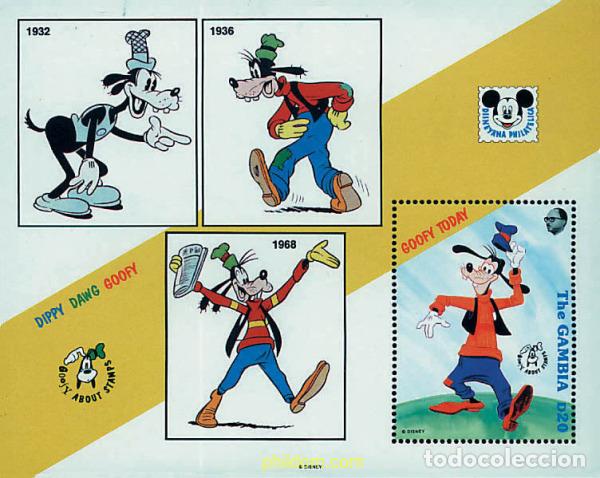 Sellos: 253414 MNH GAMBIA 1992 60 ANIVERSARIO DE GOOFY
