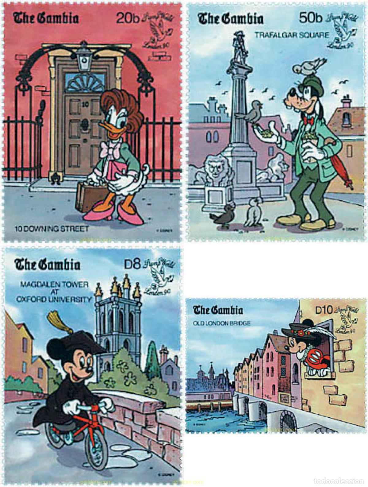 Sellos: 316838 MNH GAMBIA 1990 LONDON 90. EXPOSICION FILATELICA INTERNACIONAL