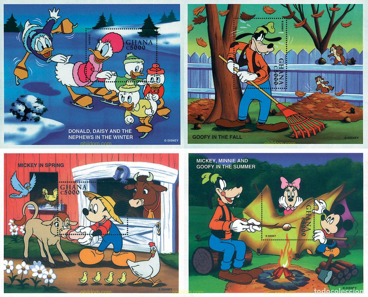 Sellos: 99636 MNH GHANA 1998 UN A&Ntilde;O CON MICKEY Y SUS AMIGOS