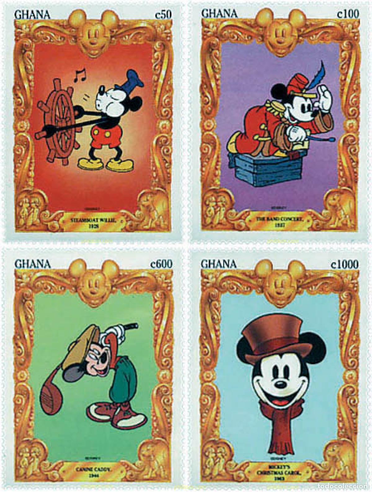 Sellos: 607921 MNH GHANA 1994 65 ANIVERSARIO DE MICKEY MOUSE