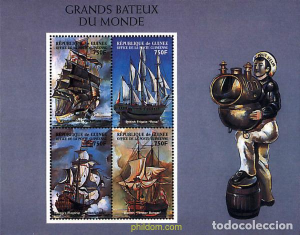 Sellos: 312989 MNH GUINEA 1998 GRANDES BARCOS DEL MUNDO