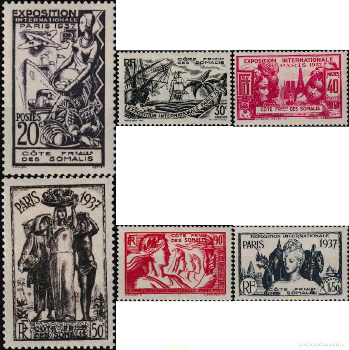 Sellos: 605018 HINGED COSTA DE LOS SOMALIS 1937 EXPOSICION INTERNACIONAL DE PARIS