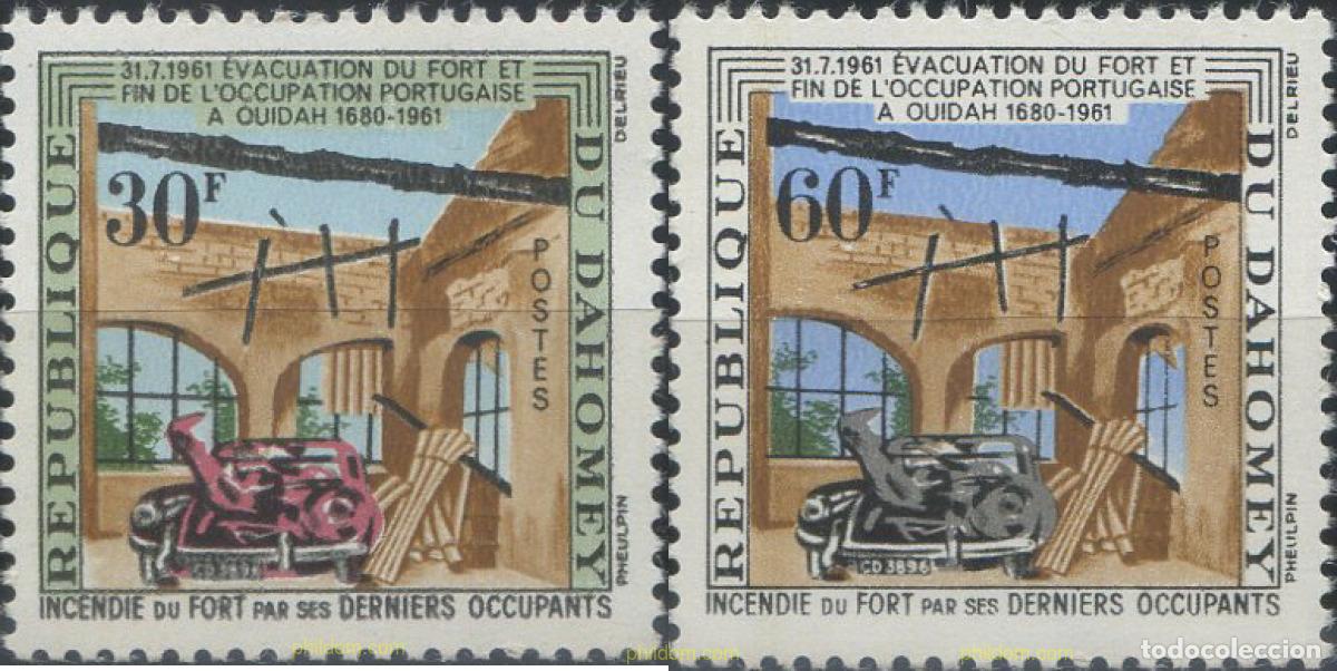 Sellos: 47845 MNH DAHOMEY 1962 ANIVERSARIO DE LA EVACUACION DEL ENCLAVE PORTUGUES DE OUIDAH
