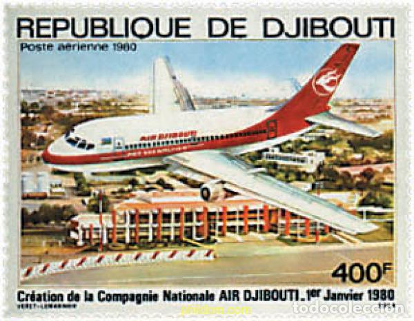 Sellos: 40634 MNH DJIBOUTI 1980 CREACION DE LA COMPA&Ntilde;IA NACIONAL AIR DJIBOUTI
