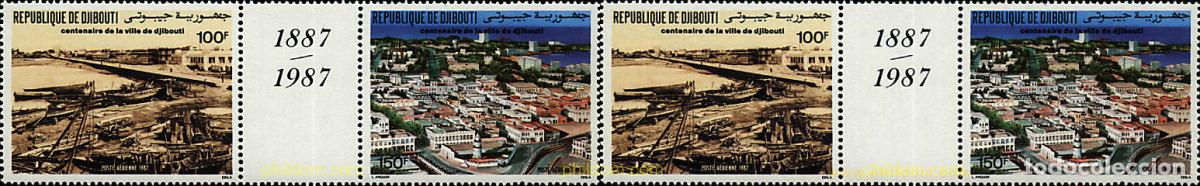 Sellos: 6624 MNH DJIBOUTI 1987 CENTENARIO DE LA CIUDAD DE DJIBOUTI