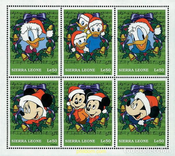 Sellos: 183370 MNH SIERRA LEONA 1997 NAVIDAD. PERSONAJES DE WALT DISNEY