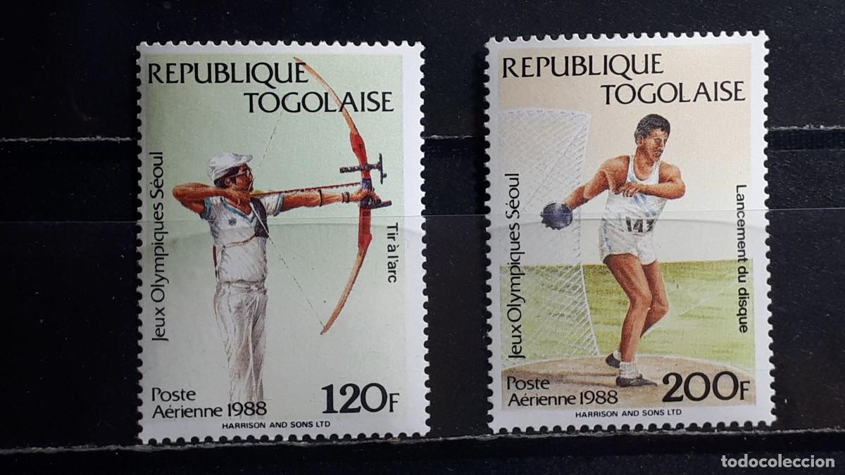Sellos: TOGO. A&Ntilde;O 1988. **. YVERT A&eacute;reo 651/2
