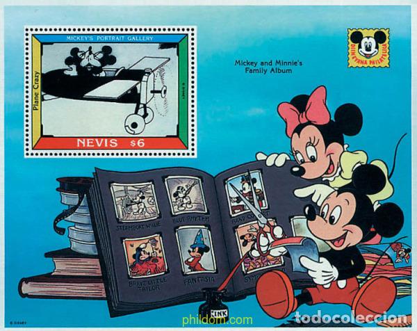 Timbres: 347389 MNH NEVIS 1992 ALBUM DE RETRATOS DE MICKEY Y MINNIE