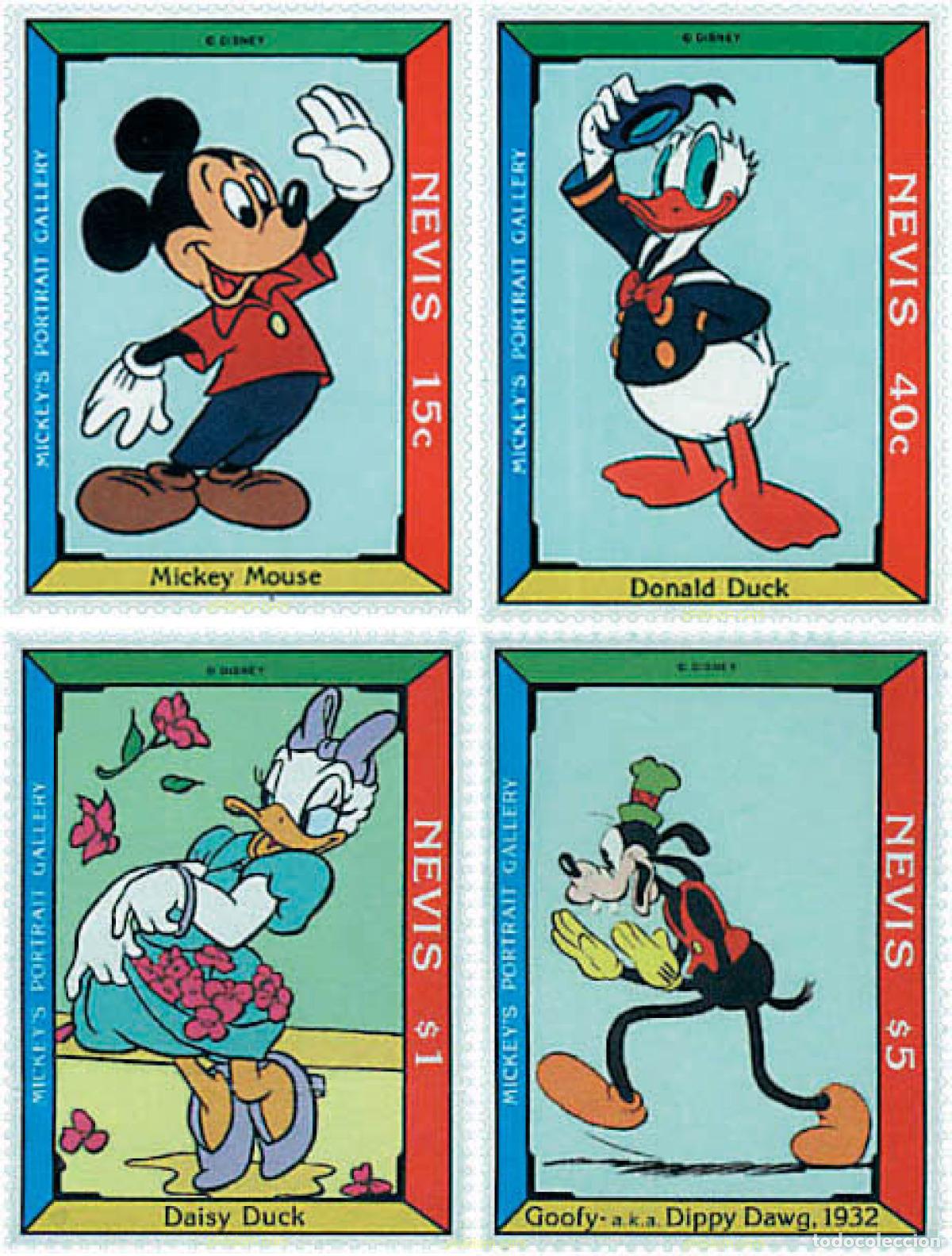 Sellos: 347388 MNH NEVIS 1992 ALBUM DE RETRATOS DE MICKEY Y MINNIE