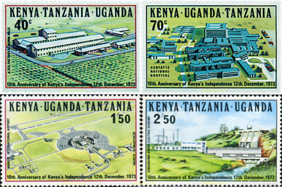 Sellos: 40804 MNH ESTE AFRICANO 1973 10 ANIVERSARIO DE LA INDEPENDENCIA DE KENIA