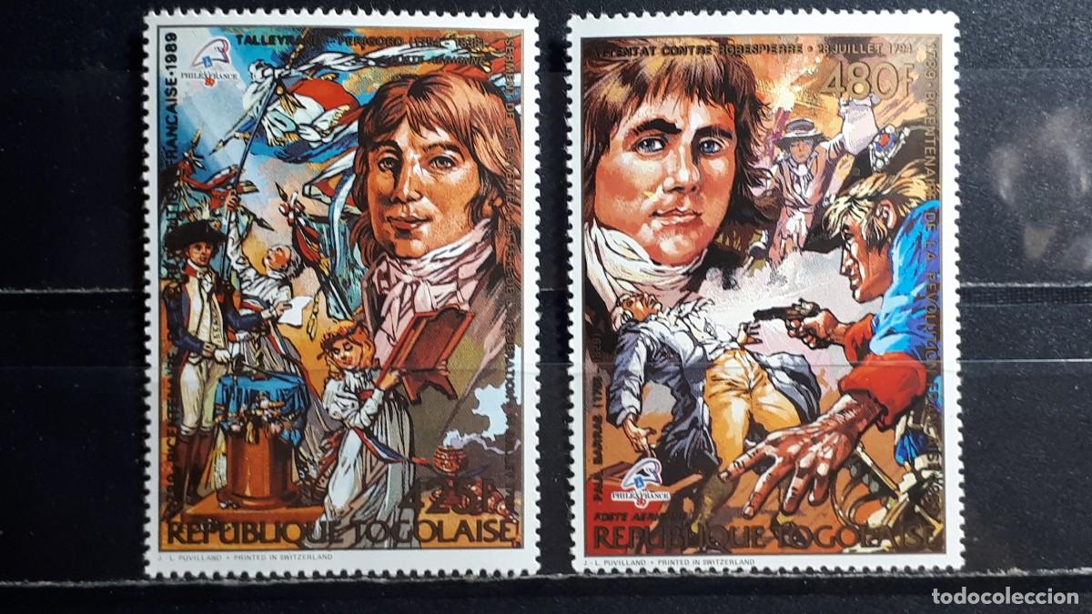 Sellos: TOGO. A&Ntilde;O 1989. **. YVERT A&eacute;reo 661/2