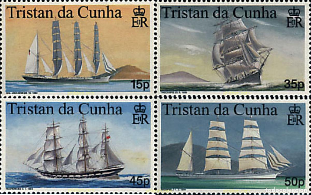 Sellos: 40977 MNH TRISTAN DA CUNHA 1998 PATRIMONIO MARITIMO. VELEROS