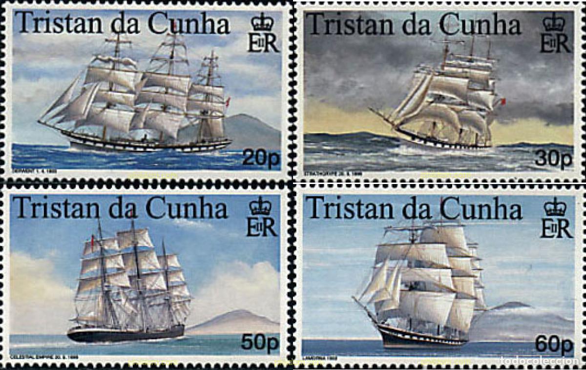 Sellos: 40979 MNH TRISTAN DA CUNHA 1999 PATRIMONIO MARITIMO. VELEROS
