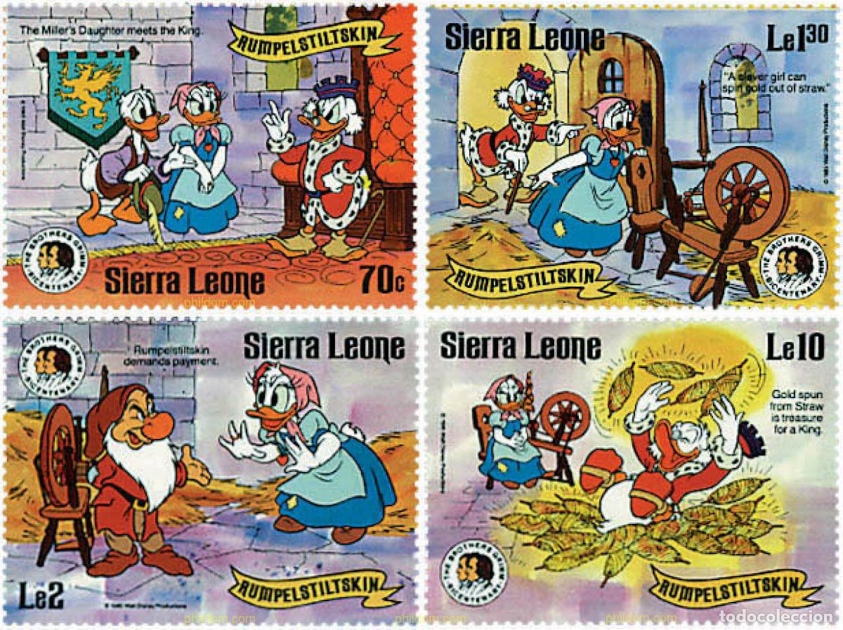 Sellos: 49019 MNH SIERRA LEONA 1985 200 ANIVERSARIO DEL NACIMIENTO DE LOS HERMANOS GRIMM