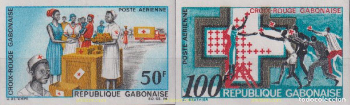 Sellos: 19523 MNH GABON 1968 CRUZ ROJA