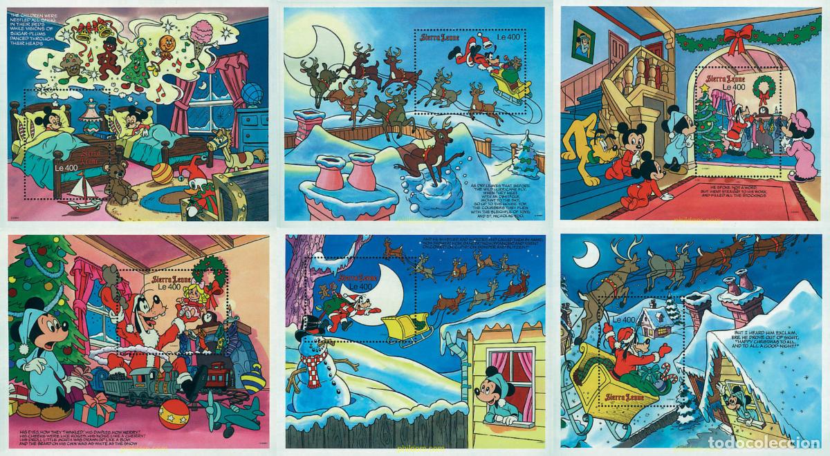 Sellos: 58879 MNH SIERRA LEONA 1990 NAVIDAD. POEMAS DE CLEMENT MOORE