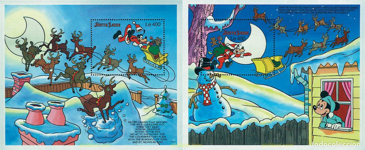 Sellos: 362115 MNH SIERRA LEONA 1990 NAVIDAD. POEMAS DE CLEMENT MOORE
