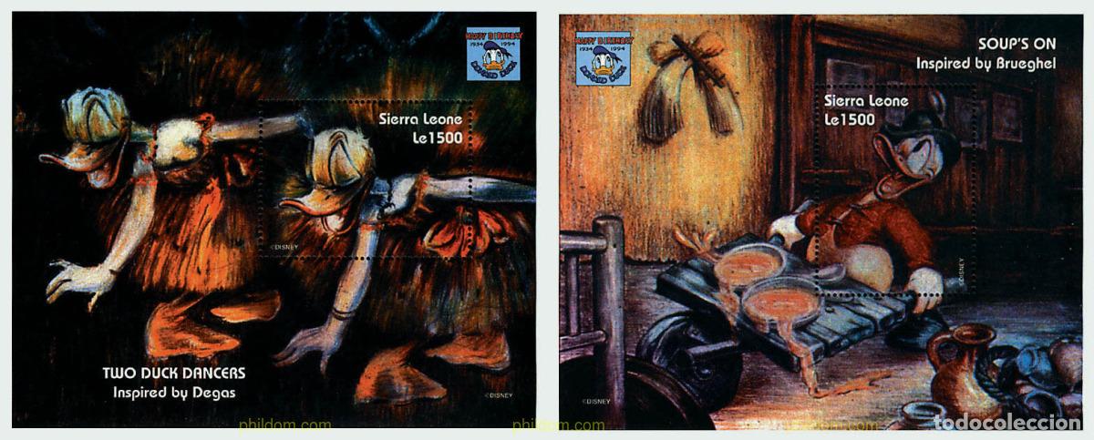 Sellos: 48415 MNH SIERRA LEONA 1995 60 ANIVERSARIO DEL PATO DONALD